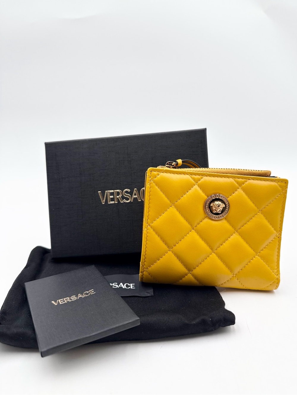 Versace quilted leather wallet
